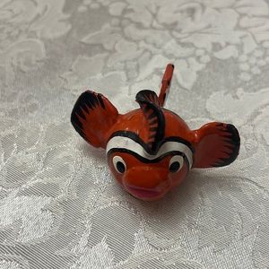 Handmade Mexican Wooden Bobblehead Clownfish